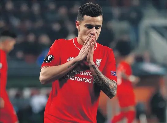  ?? Picture / AP ?? Keen on a move to Barcelona, Philippe Coutinho has developed various ailments which are currently keeping him out of the Liverpool team.