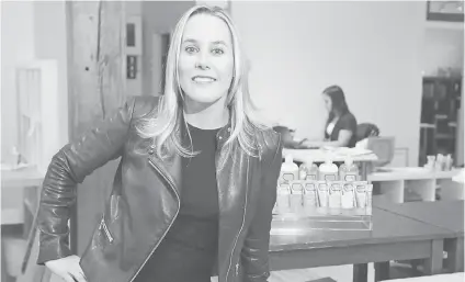  ?? PAUL DARROW FOR NATIONAL POST ?? Amy Gordinier-Regan, chief executive of Halifax-based Skinfix, is hoping to expand her company’s presence in the U.S.