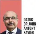  ?? DATUK DR JOHN ANTHONY XAVIER ??