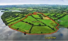  ??  ?? The 28ac lakeside property at Kilmacaran in Cavan