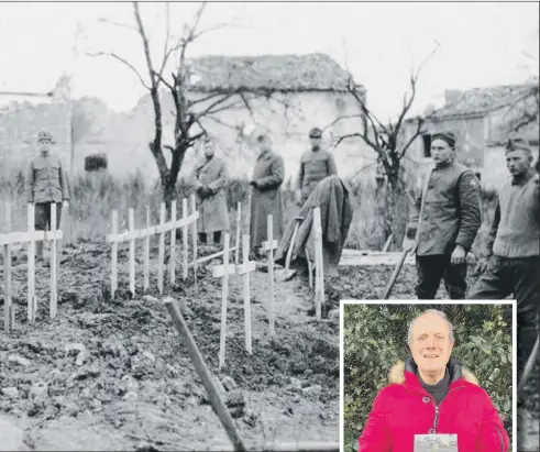  ??  ?? temporary graves during the autumn of 1918