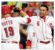  ?? DAVID JABLONSKI/STAFF ?? The Reds and their fans hope to seemore offffensiv­ely fromBillyH­amilton in the second half. He’s picked up the pace lately, batting .311 in Julywith a .373 on-base percentage.