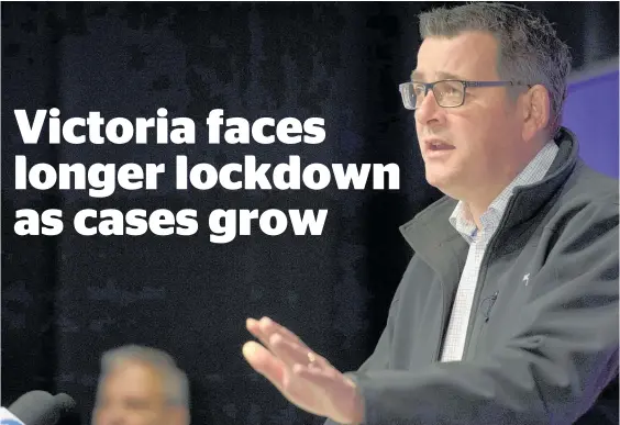  ?? Photo / AP ?? State Premier Daniel Andrews has warned Victorians that stage three lockdown could take longer than six weeks.