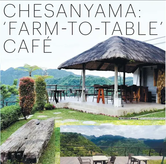  ?? ?? Al Fresco dining - CHESANYAMA FACEBOOK PAGE