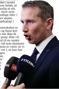  ?? FOTO: JENS DRESLING ?? J.S. Poulsen vil ikke vaere dus med finansmini­ster Kristian Jensen.