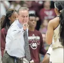  ?? File, Mark Humphrey / AP ?? Mississipp­i State head coach Vic Schaefer said, “What happened (Sunday) is what I’ve been worried about for 32 games.”