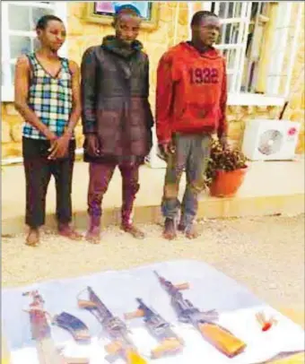  ??  ?? Three Suspects paraded by Police over Plateau killings