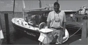  ?? STAFF PHOTOS BY CAROL SMITH ?? Pictured is Nathaniel Pope Jr., founder and president of Chesapeake Windsail Cruises Corporatio­n. The company offers regularly scheduled sailing cruises, moonlight cruises, private cruises and cruises for special occasions that depart from Chesapeake...