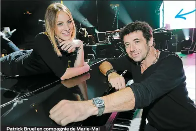  ??  ?? Patrick Bruel en compagnie de Marie-Mai