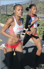  ??  ?? EVEN MATCH: Twin sisters Lebogang, left, and Diana-Lebo Phalula will engage in some friendly sibling rivalry when the 10km Spar Women’s Challenge takes place in Port Elizabeth on Saturday