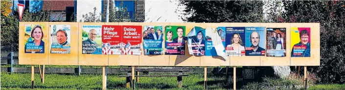  ??  ?? Die Konkurrenz für die CSU ist am Sonntag bei der bayerische­n Landtagswa­hl groß. Stimmen wird sie vor allem an die Grünen und an die AfD verlieren.