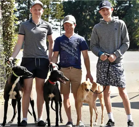  ?? Photo: Bev Lacey ?? TOP DOGS: Toowoomba jockeys (from left) Nick Keal with Umbreon, Nathan Evans with Femme Folle and Baylee Nothdurft with Dyna Alita.