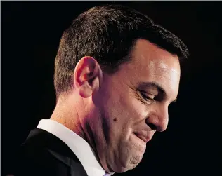  ?? PETER J. THOMPSON/ POSTMEDIA NEWS ?? Ontario PC Tim Hudak’s policies were no more right wing than Liberal Kathleen Wynne’s were left wing. That’s what made it such a clear choice. That, says Andrew Coyne, is why the left and the unions were so upset with New Demoratic Party leader Andrea...