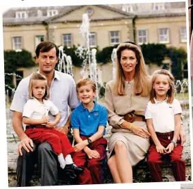  ??  ?? Family seat: A nine-year-old Nicholas Knatchbull with his parents and sisters. Right: In Romsey with Miss Saint-Clare