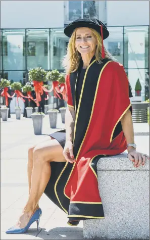  ?? PICTURE: SIMON DEWHURST. ?? INSPIRATIO­NAL: Gabby Logan was the first chancellor of Leeds Trinity University.