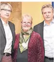  ?? FOTO: JANA BAUCH ?? Sven Giegol (links), Anita Parker und Karl Sasserath (v.l.).