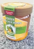  ??  ?? Mit solch einem Glas „Echter Deutscher Honig“kannst du auch etwas für die Bienen tun.