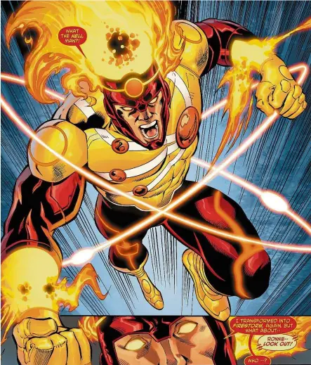  ??  ?? The New 52 gave Firestorm a clean slate and rehashed his origins to make Jason and Ronald the original partners. — Photos: DC Comics