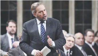  ??  ?? Thomas Mulcair, lundi, à Ottawa - La Presse canadienne: Sean Kilpatrick