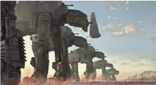  ?? LUCASFILM ?? The First Order’s AT-M6 Walkers and Kylo’s shuttle engage their enemies in “Star Wars: The Last Jedi.”