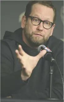  ?? VERONICA HENRI ?? Speaking at his end-of-season news conference on Monday, Raptors coach Nick Nurse says “we've gotta get some depth” on the team.