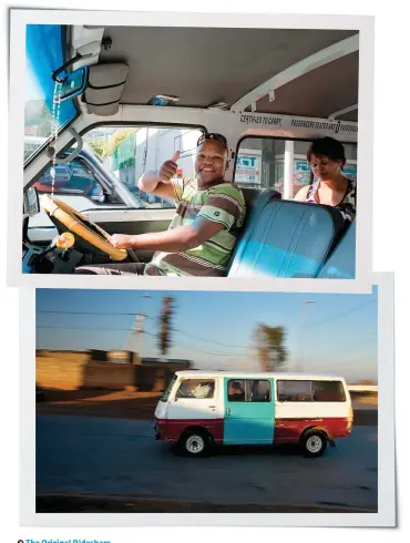  ??   The Original Rideshare ?? Kombi
vans, like these in South Africa, inspired Logan Green to start what eventually became Lyft.