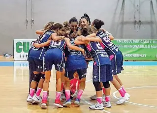  ?? Come amiche ?? La squadra in una foto dalla pagina Facebook del Basket Progresso Matteiplas­t