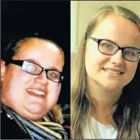  ??  ?? Ellie Skidmore lost seven stone, using a Weight Watchers plan. Pictured: Before and after the weight loss.