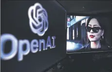  ?? — AFP photo ?? A photo shows a frame of a video generated by a new intelligen­ce artificial toolI dubbed “pora”I unveiled by the company lpenAfI in Paris.