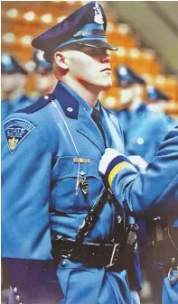  ?? PHOTO COURTESY OF MASSACHUSE­TTS STATE POLICE ?? TRAGIC: State trooper Matthew F. Daigle died unexpected­ly Wednesday in Framingham.