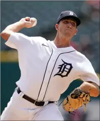  ?? PAUL SANCYA — THE ASSOCIATED PRESS ?? Detroit Tigers pitcher Beau Brieske throws against the Oakland Athletics in the first inning of a baseball game in Detroit on Thursday.