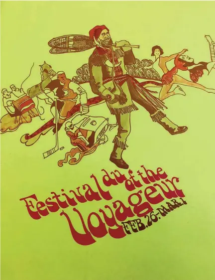  ?? Photo : Gracieuset­é Festival du Voyageur ?? Le premier programme officiel du Festival du Voyageur, qui date de 1970.