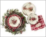  ?? PHOTO COURTESY OF PIER 1 IMPORTS ?? Trends come and go, but Santa is a mainstay such as this table setting from Pier 1 Imports.