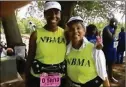  ?? CONTRIBUTE­D ?? Frances Gilbert (right) met Atlanta’s Charlotte Simmons through Simmons’ National Black Marathoner­s Associatio­n.