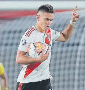  ?? FOTO: EFE ?? El colombiano Santos Borré está triunfando en River Plate