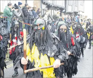  ??  ?? May Day revellers in pagan costumes enjoy the Jack In The Green Festival in Hastings