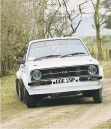  ?? PICTURE: MARK NEWBOLD ?? Jim Goodman navigates as Paul Street negotiates the course at the Riponian Rally