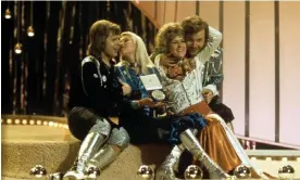  ?? Photograph: Rex/Shuttersto­ck ?? ‘The solitary entrants who look like they belong on Top of the Pops rather than in Batley Variety Club’ … Abba win the Eurovision song contest in 1974.