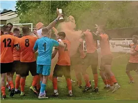  ?? Picture: Wick FC ?? Wick Sunday celebrate winning the Beaufort Cup