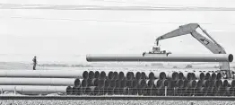  ?? Matthew Staver / Bloomberg News ?? Tight pipeline capacity is constraini­ng natural gas supplies along the East Coast and raising prices, industry leaders say.