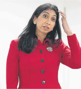  ?? Picture: PA Wire ?? Home Secretary and Fareham MP Suella Braverman