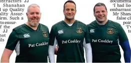  ?? ?? TEAMMATES: Adrian Shanahan with Leo Varadkar and Mike Ross