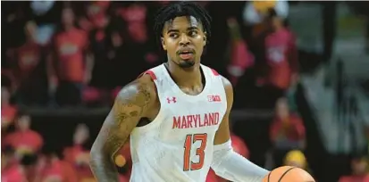  ?? JULIO CORTEZ/AP ?? Maryland guard Hakim Hart, pictured against Indiana on Jan. 31, had a game-high 23 points in the Terps’ 74-68 win against Penn State on Saturday in College Park.