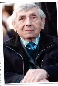  ??  ?? HORRIFYING PAST: Simon Gutman – one of the few remaining survivors of internment camp Drancy and Auschwitz