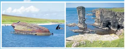  ??  ?? Circle of life: with the Ring of Brodgar, main picture, and countless hidden treasures such as Yesnaby Castle, Orkney’s history trail is unrivalled.