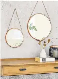  ??  ?? Set of two Finley copper mirrors, next.co.uk