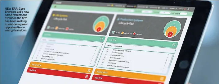  ?? ?? NEW ERA: Core Energies Ltd’s new name reflects the evolution the firm has been making in embracing new opportunit­ies in energy transition.