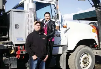  ?? SUSAN McIVER/Special to the Herald ?? Wade and Wendy Wagstaff, above, own Grizzly Excavation­s located at 2303 Government Street in Penticton. “Wendy and I built this business side-by-side,” Wade said.