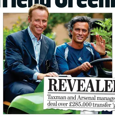  ?? ?? PIONEER: Simon Greenberg moved on from journalism to help the Mourinho revolution take root at Chelsea in 2005; (below) his story on George Graham’s ‘bung’