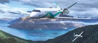  ?? ZUNUM/TRIBUNE NEWS SERVICE ?? Zunum is developing a nine-seater hybrid electric airplane model for city-to-city commuting.